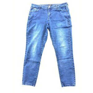 R Jeans Women's Skinny Leg Blue Jeans Size 32 Stretch Mid Rise Cotton Blend